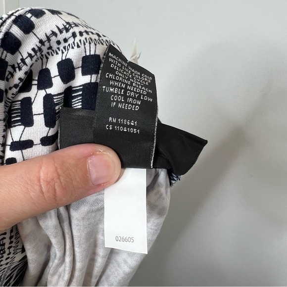 Lane Bryant Womens Plus Size 22/24 Blue White Print Jersey Knit Mini Skirt NEW - Picture 8 of 9